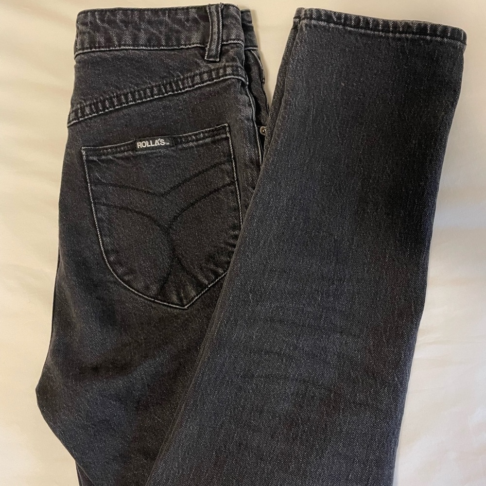 Rollas Black High Rise Jeans